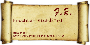 Fruchter Richárd névjegykártya
