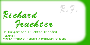 richard fruchter business card